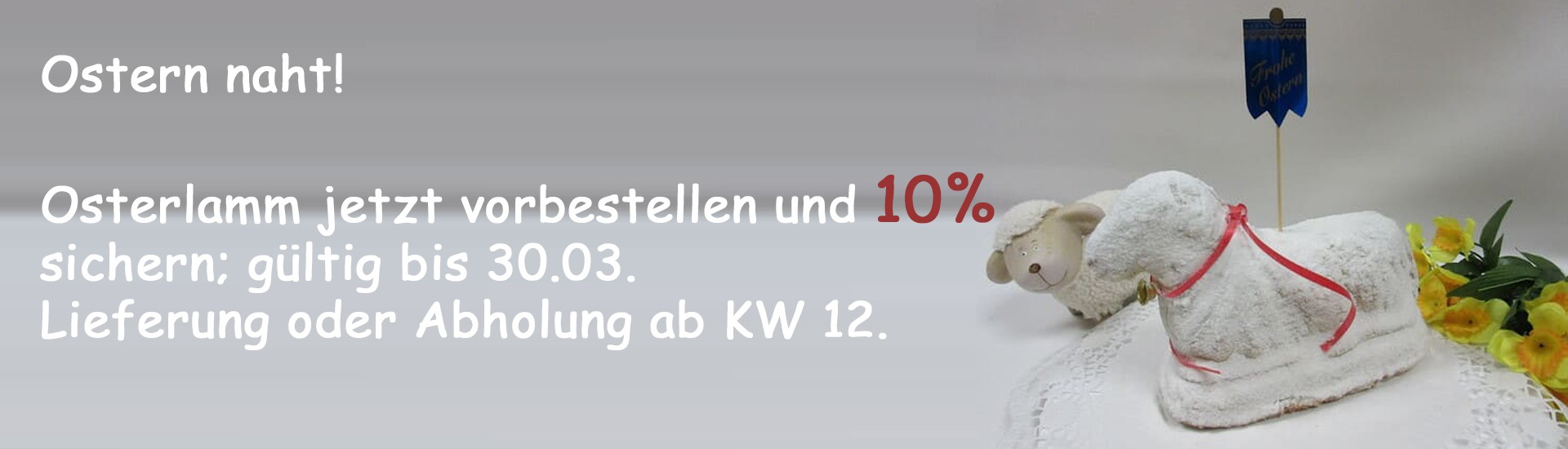 Osterlamm vorbestellen und 10% sichern